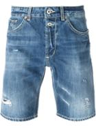 Dondup Washed Denim Shorts, Men's, Size: 30, Blue, Cotton/polyester