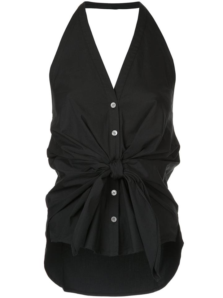 Veronica Beard Vea Halter Shirt - Black