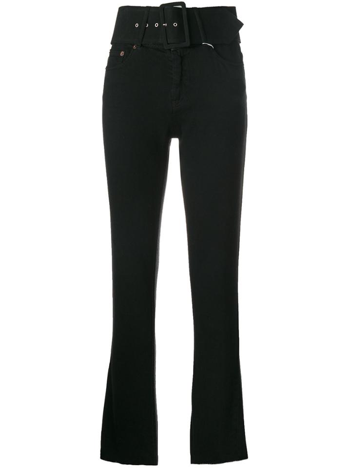 Mm6 Maison Margiela Belted Bootcut Jeans - Black