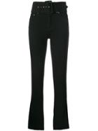 Mm6 Maison Margiela Belted Bootcut Jeans - Black