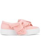 Joshua Sanders Denim Bow Sneakers - Pink