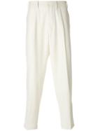 The Gigi Straight-leg Pleat Trousers - White