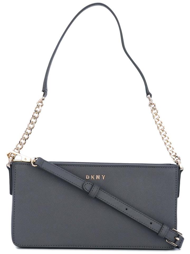Dkny Small Logo Plaque Crossbody Bag, Women's, Grey