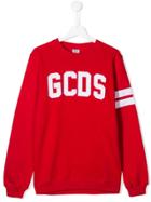 Gcds Kids Teen Embroidered Logo Sweatshirt