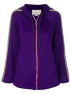 Gucci Crystal Embellished Jersey Hoodie - Pink & Purple