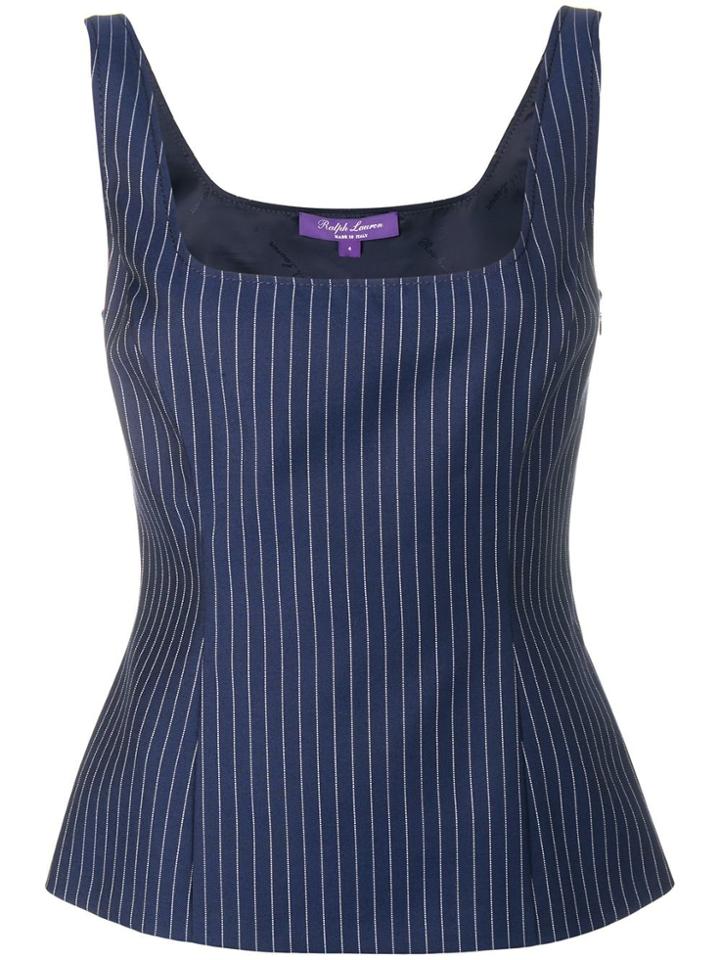Ralph Lauren Collection Stripe Pattern Top - Blue