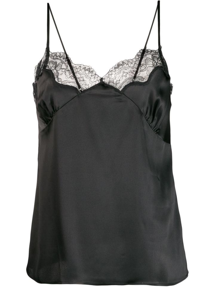 Semicouture Eustace Lace Top - Black