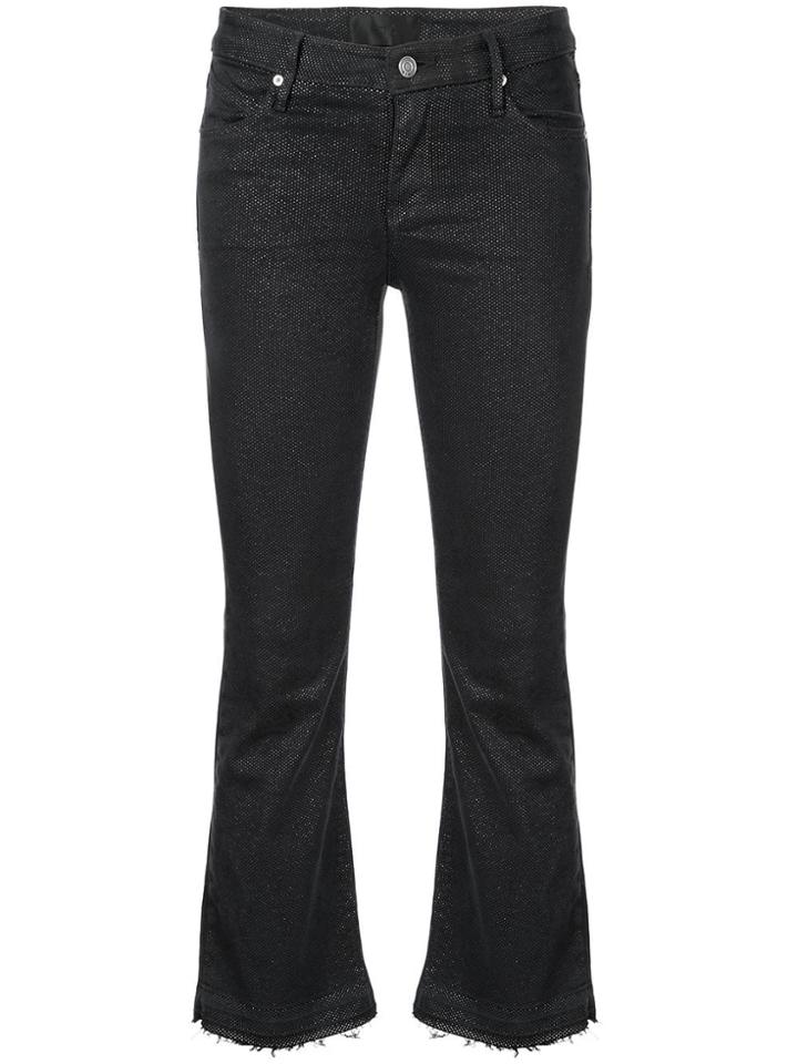 Rta Cropped Dotted Jeans - Black