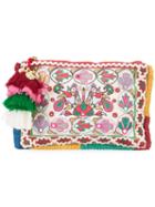 Figue Soma Clutch, Women's, Cotton/acrylic/brass/shell