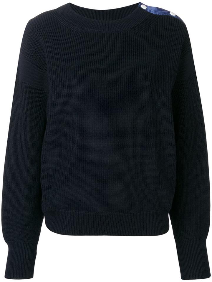 Moncler Navy Knit Sweater - Blue