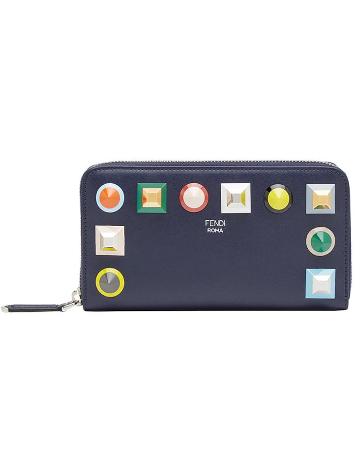 Fendi Rainbow Stud Wallet - Blue