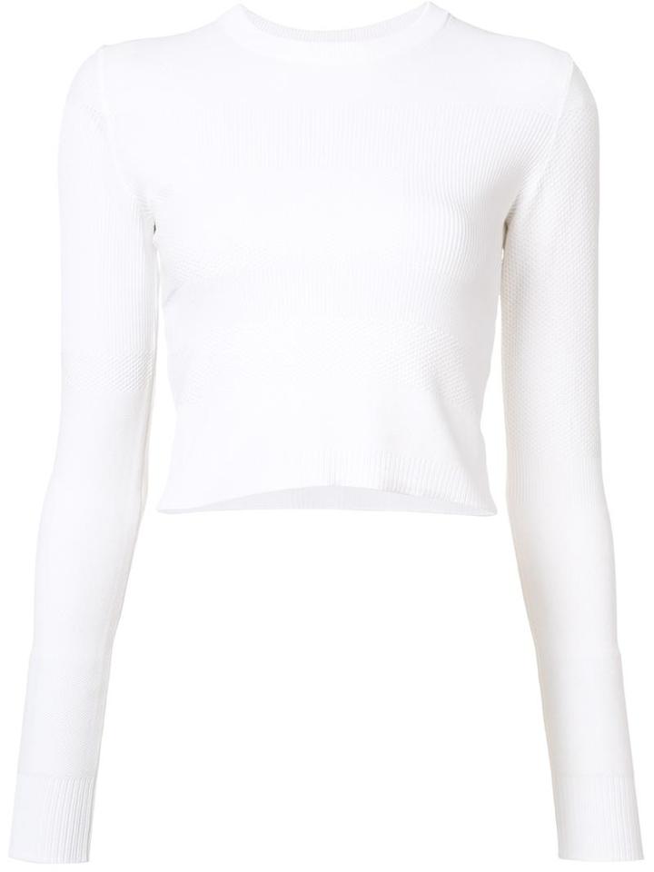 Proenza Schouler Cropped Jumper, Women's, Size: Small, White, Polyamide/viscose