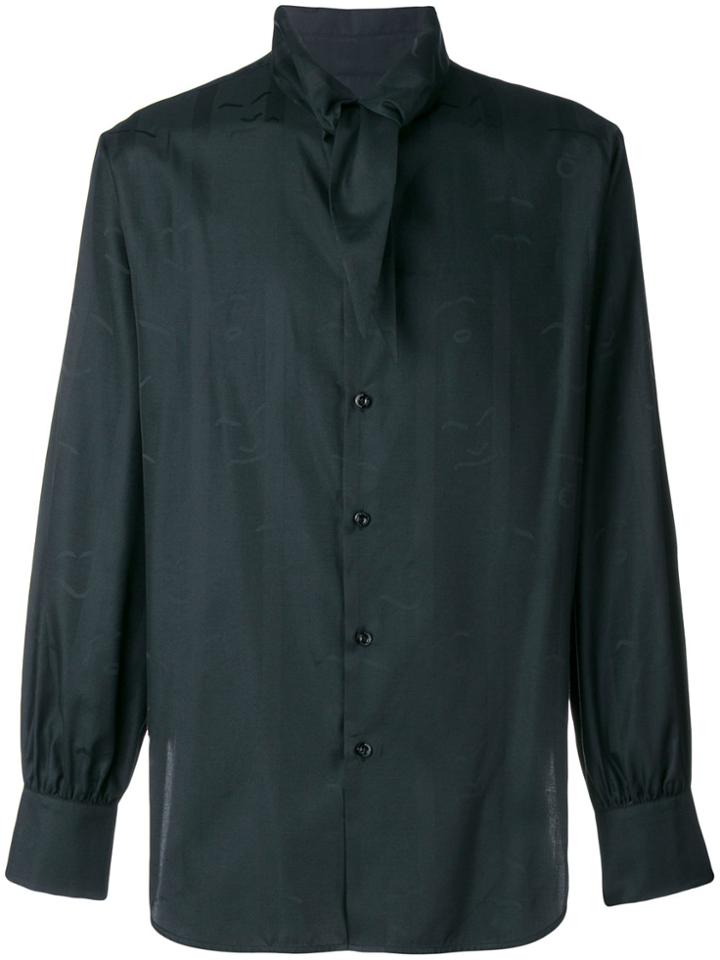 Vivienne Westwood Tie Collar Textured Shirt - Green