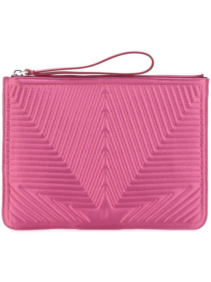 Golden Goose Deluxe Brand Satin Stitched Star Clutch, Women's, Pink/purple