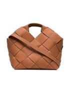 Loewe Brown Woven Leather Basket Tote