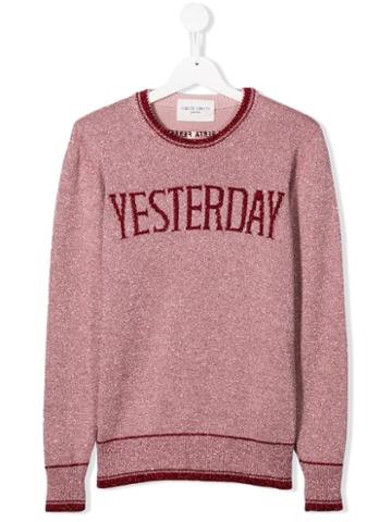Alberta Ferretti Kids 'yesterday' Embroidered Jumper - Pink