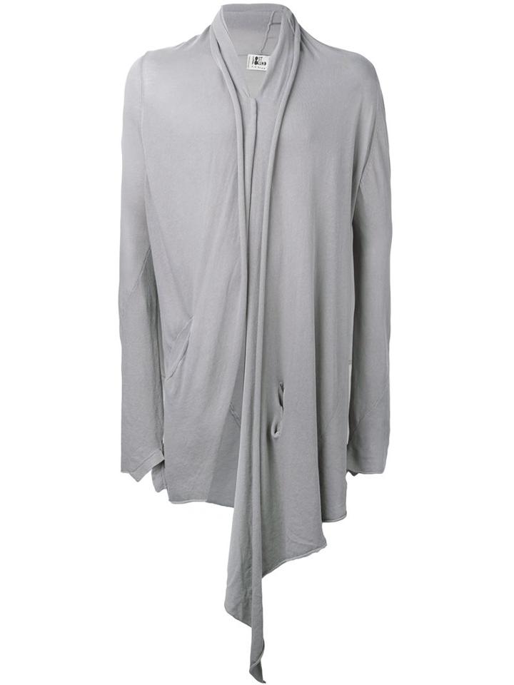 Lost & Found Ria Dunn Draped Long 'over' Cardigan, Men's, Size: Medium, Grey, Cotton