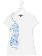 Roberto Cavalli Kids - Cheetah Print T-shirt - Kids - Cotton/elastodiene - 6 Yrs, White
