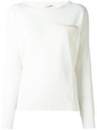Agnona Cashmere Chest Pocket Pullover - White
