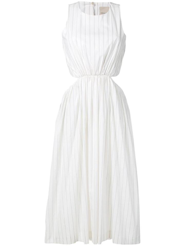 Erika Cavallini Striped Day Dress - White