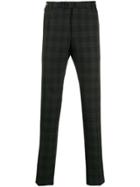 Tagliatore Plaid Print Trousers - Grey