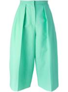 Roksanda 'cecelia' Front Pleat Trousers, Women's, Size: 8, Green, Silk/cotton/viscose