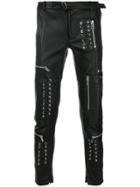Les Hommes Biker Trousers - Black