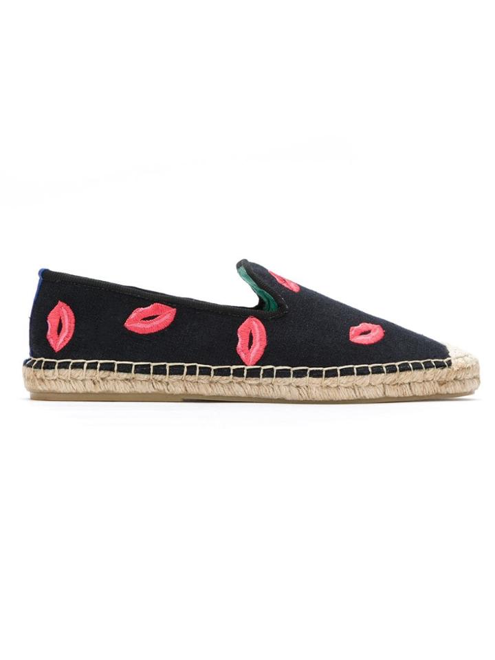 Blue Bird Shoes Embroidered Espadrilles - Black