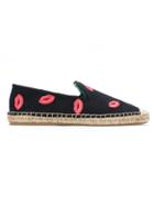 Blue Bird Shoes Embroidered Espadrilles - Black