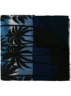 Saint Laurent - Palm Tree Print Scarf - Unisex - Wool - One Size, Blue, Wool