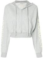 Fiorucci Cropped Zip Front Hoodie - Grey