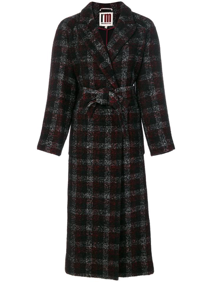 I'm Isola Marras Checked Belted Coat - Multicolour