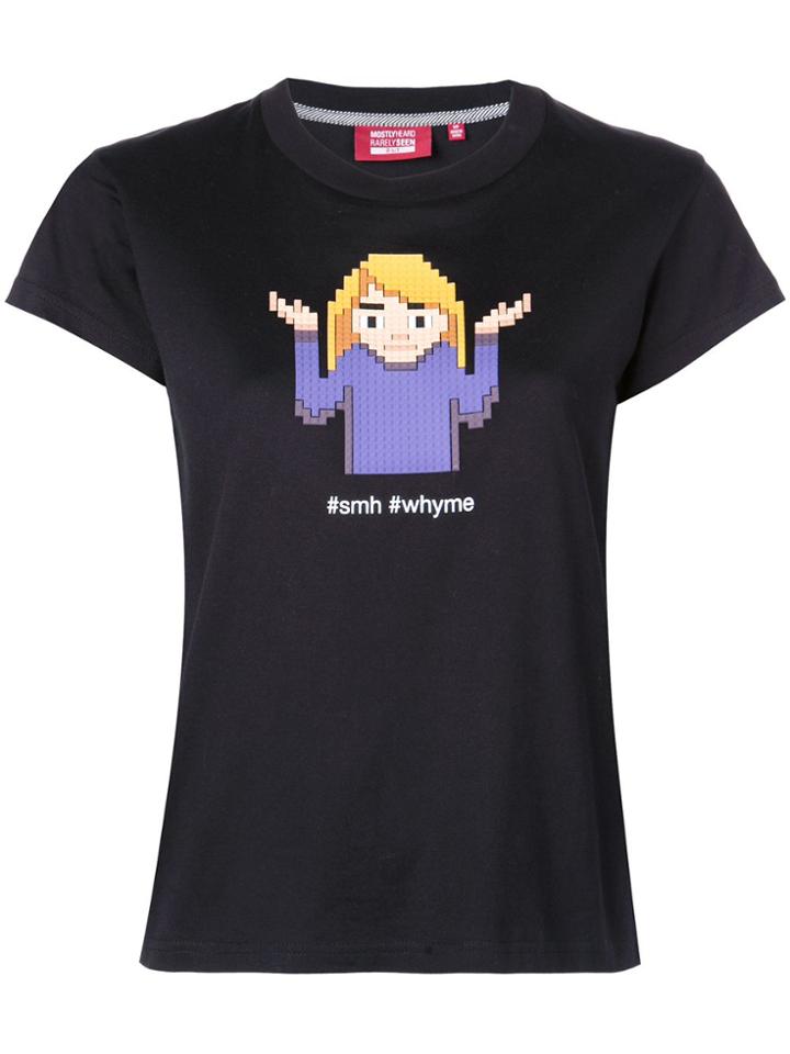 Mostly Heard Rarely Seen 8-bit Shrug T-shirt - Black