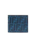 Fendi Ff Logo Bi-fold Wallet - Blue