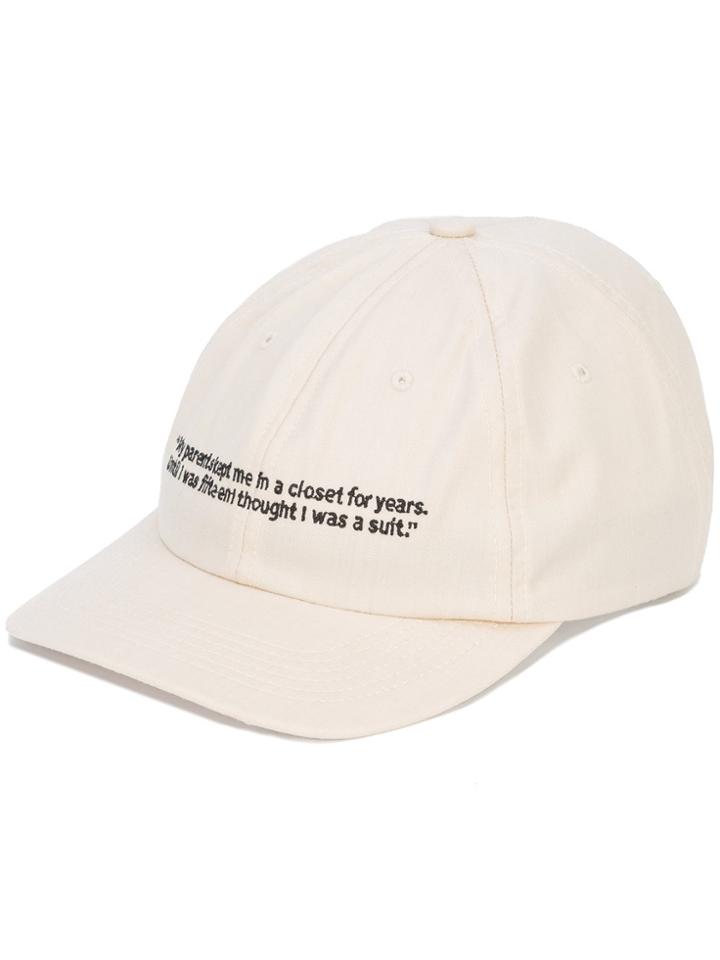 Enfants Riches Déprimés Slogan Embroidered Cap - Nude & Neutrals
