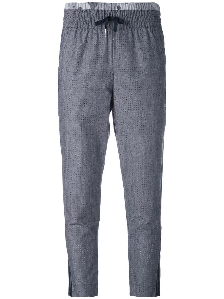 Adidas Originals - Cropped Track Pants - Women - Polyester - 40, Blue, Polyester