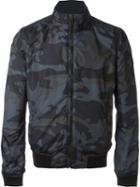 Woolrich Camouflage Reversible Bomber Jacket, Men's, Size: S, Blue, Polyester