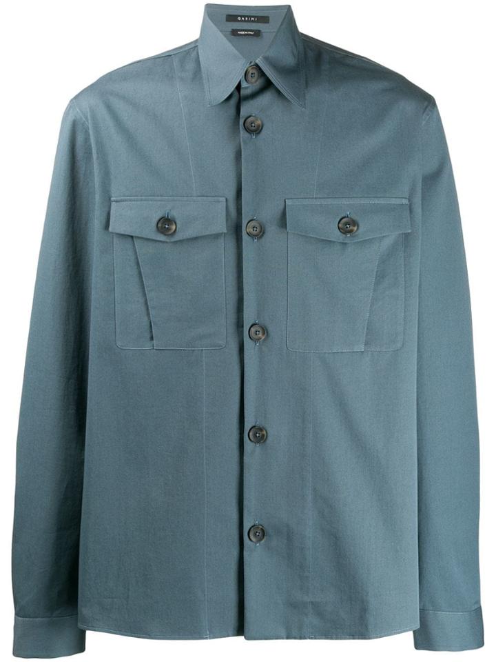 Qasimi Chest Pockets Shirt - Blue