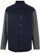 Marni - Contrast Sleeve Shirt Jacket - Men - Virgin Wool/spandex/elastane/polyamide/viscose - 48, Blue, Virgin Wool/spandex/elastane/polyamide/viscose