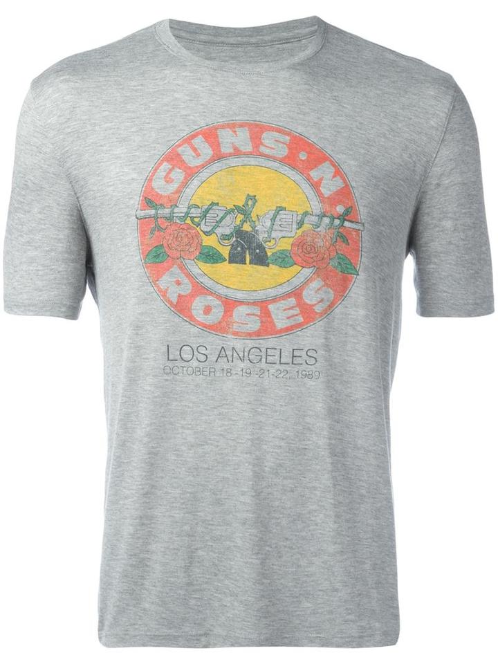 John Varvatos Guns N' Roses Logo T-shirt, Men's, Size: Large, Grey, Viscose/spandex/elastane