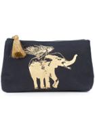 Figue Flying Elephant Cosmetic Pouch - Black