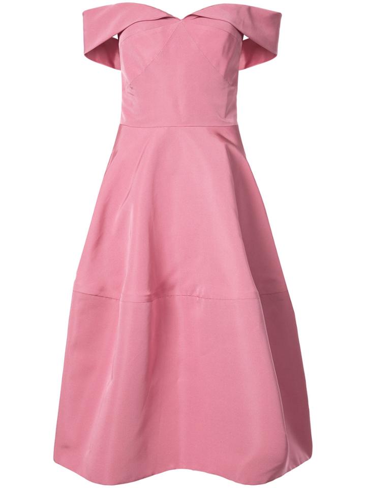 Christian Siriano Off-shoulder A-line Dress - Pink & Purple