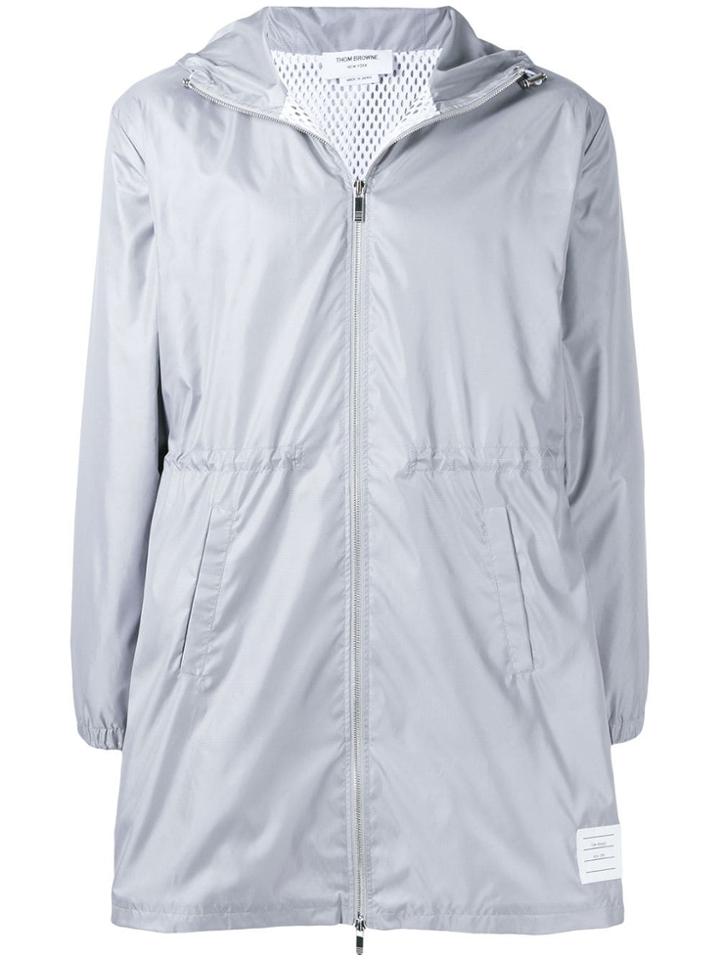 Thom Browne Rwb Stripe Ripstop Parka - Grey