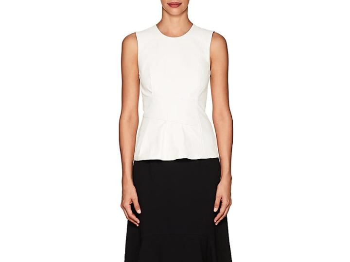 P.a.r.o.s.h. Frill Sleeve Ribbed Top - Blue