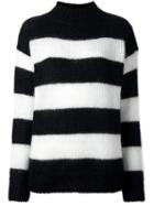 R13 'nancy' Striped Jumper, Women's, Size: Small, Black, Polyamide/mohair/wool