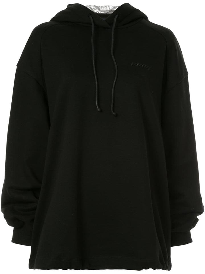 Juun.j Embroidered Logo Hoodie - Black