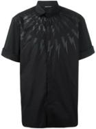 Neil Barrett Lightning Bolt Print Shirt - Black