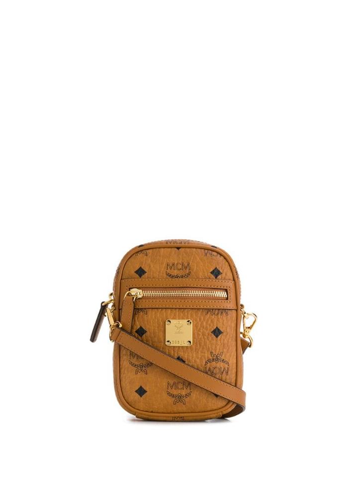 Mcm Mini Logo Shoulder Bag - Brown