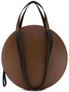 Marni - Round Tote - Women - Cotton/calf Leather/lamb Skin/polyurethane - One Size, Brown, Cotton/calf Leather/lamb Skin/polyurethane