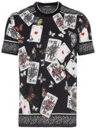 Dolce & Gabbana Deck Of Cards Print Short Sleeve T Shirt - Black